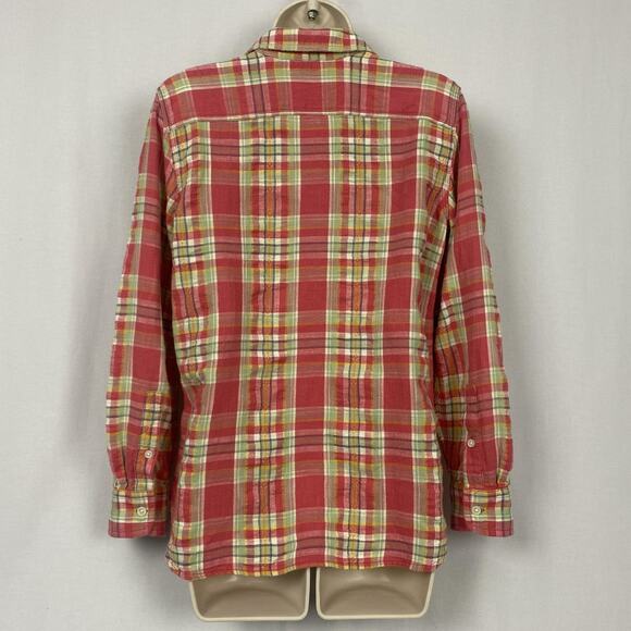 Ralph Lauren Flannel Top Women XS Pink Plaid Coastal Cowgirl Cabincore Button Up - Picture 5 of 11